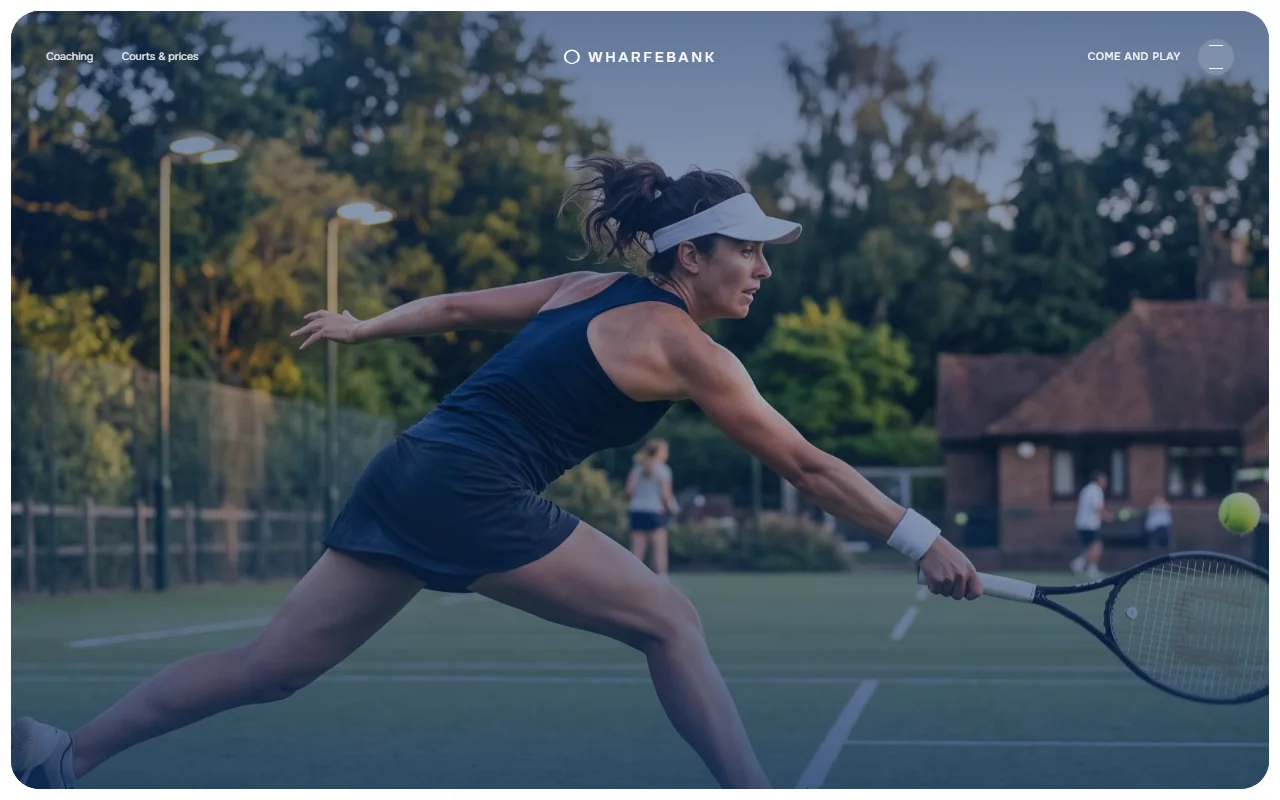 Example website — Wharfebank Tennis Club (tennis club)