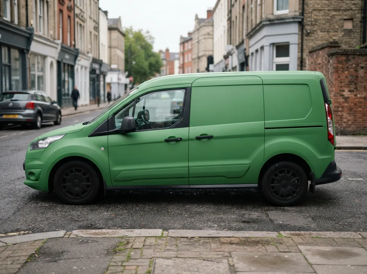Vinyl livery on the side of a delivery van