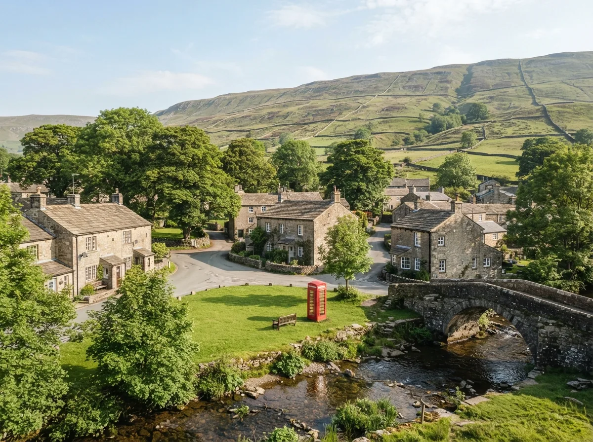 The guest house at golden hour, in Yorkshire gritstone