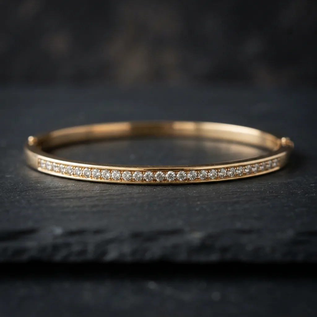 The Ellipse bangle in gold