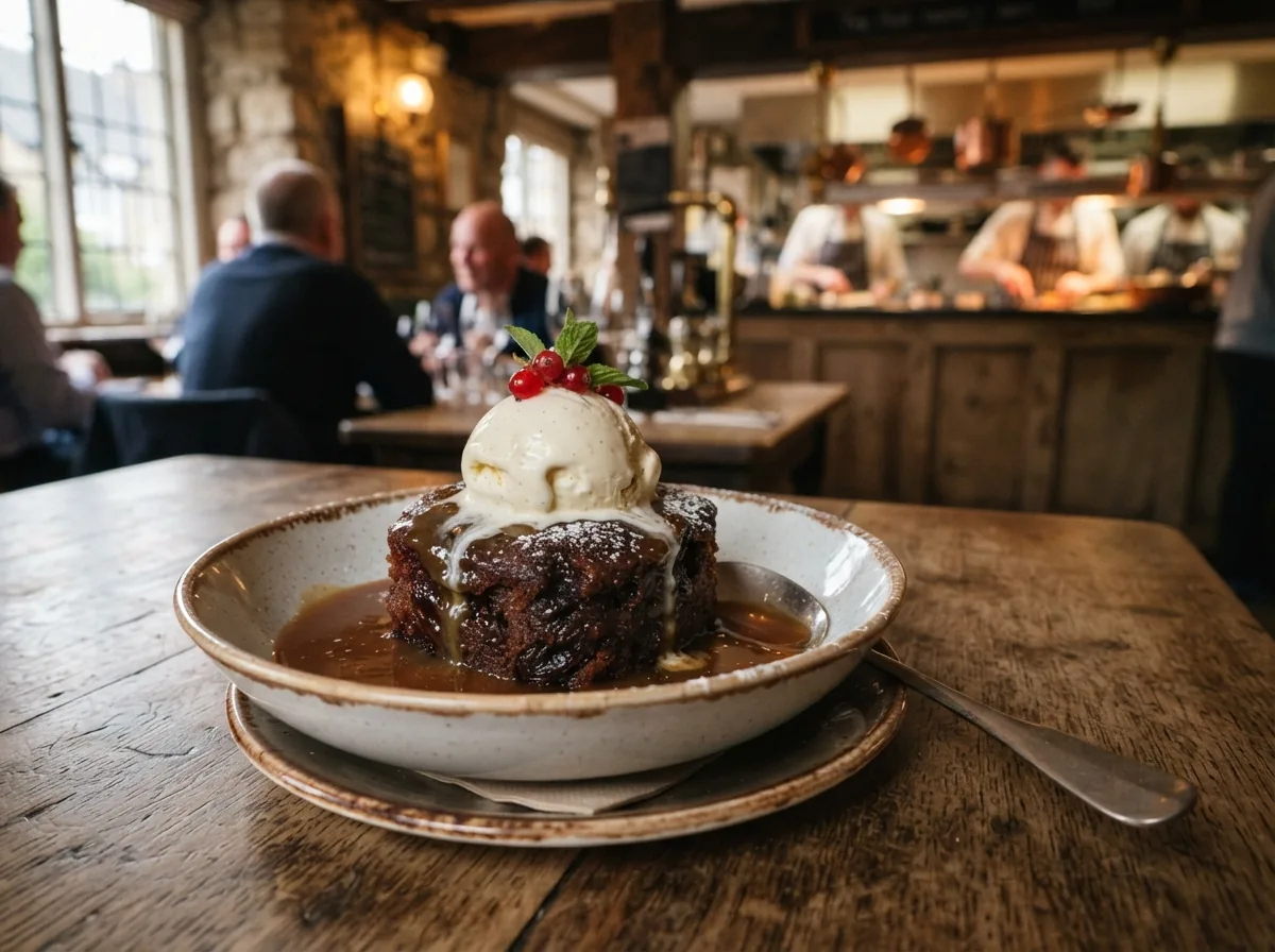 Sticky toffee pudding with butterscotch sauce