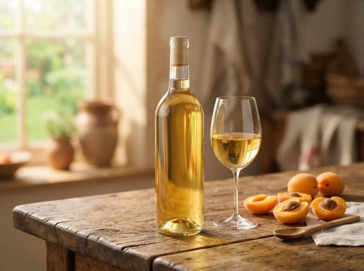 A bottle of the Solaris with a glass of aromatic white wine